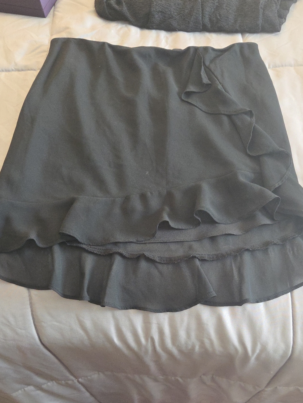 wild fable Black High-Low Ruffle Skirt